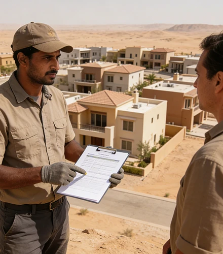 Duba&iuml;, &Eacute;mirats Arabes Unis &ndash; Projets de construction et de villas dans des conditions d&eacute;sertiques ex