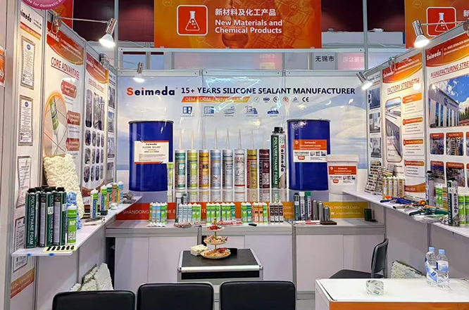 SHANDONG OYG NEW BUILDING Materials CO., LTD attire les foules &agrave; la Foire de Canton &ndash; L'adh&eacute;sif structurel, la mousse d'&eacute;tanch&eacute;it&eacute; et l'adh&eacute;sif sans clou de marque SEIMEDA sont bien accueillis par les acheteurs mondiaux